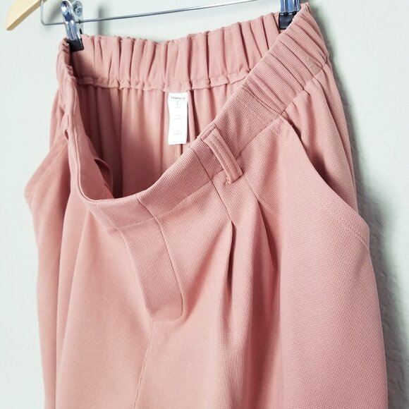 Halara Flex High Waisted Wide Leg Pocket Waffle Work Pants L Petite Rose Tan - Picture 11 of 15